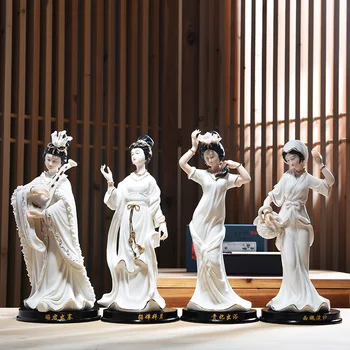 Китайская классическая керамика, Четыре Красивые женщины, украшения Ручной работы, Гостиная, ТВ-шкаф, Аксессуары для дома