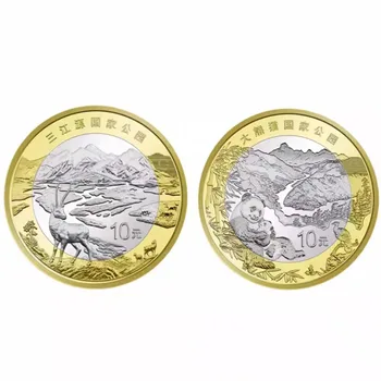 Китайская Памятная монета с Пандой 10юаней 2023 Национальный парк Монета Оригинальная Новая UNC 5