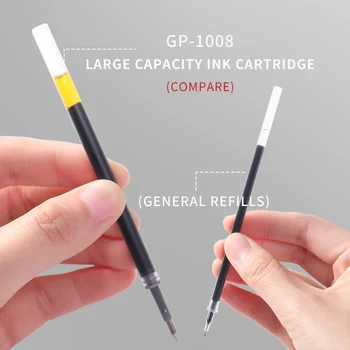 Классическая Выдвижная Гелевая чернильная ручка M & G 0,5 мм, тонкая линия, Резиновая ручка, Большая емкость, Многоразовая ручка для офиса GP-1008, Школьная ручка 4