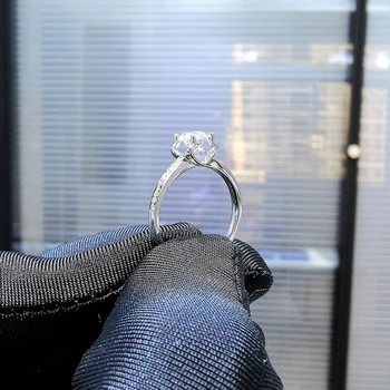 Кольцо с натуральным бриллиантом 0.3-0.5-0.7 Женское кольцо из 100% золота 18 Карат, Национальный сертификат