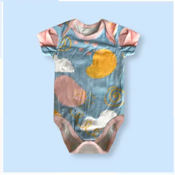 Летний комбинезон из 100% хлопка для новорожденных, детский комбинезон с короткими рукавами и рисунком Ropa Bebe, одежда для маленьких мальчиков и девочек