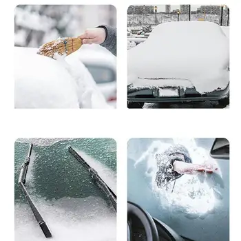 Магнитное покрытие лобового стекла автомобиля от снега и инея со светоотражающей полосой, Зимний козырек от снега и льда, защита от солнца на лобовом стекле автомобиля 1