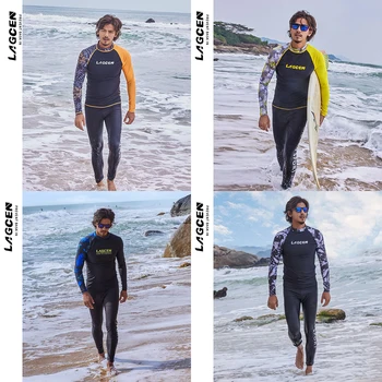 Мода 2023, Мужская Высокоэластичная Удобная рубашка с длинным рукавом, быстросохнущий купальник UPF 50 + для водных видов спорта, фитнеса, серфинга