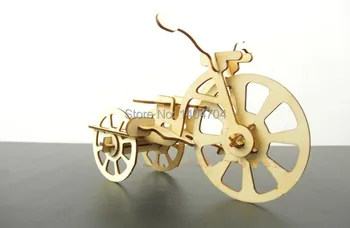 Модель NIDALE Бесплатная доставка, деревянная модель с лазерной резкой, 3D головоломка, сборка велосипеда, детские игрушки 