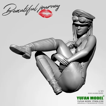 Модель YUFAN 1/35 наборы моделей для красоты солдата из смолы, бесцветная и самосборная фигурка YFWW-2189