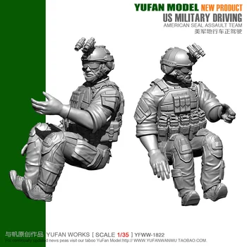 Модель YUFAN 1/35 наборы моделей солдата из смолы, бесцветная и самосборная фигурка YFWW-1822 0