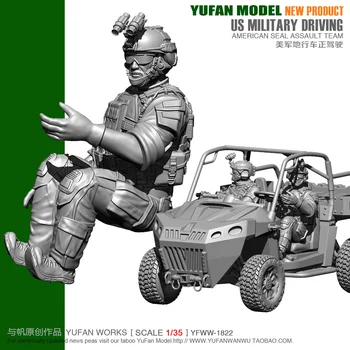 Модель YUFAN 1/35 наборы моделей солдата из смолы, бесцветная и самосборная фигурка YFWW-1822 1