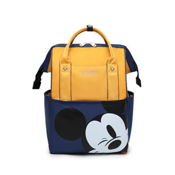 Модная сумка для мамы Disney, Микки Маус, Красивый рюкзак для беременных, Многофункциональный рюкзак для мамы, детские крючки, сумка для коляски