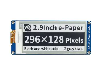 Модуль электронной бумаги Waveshare 296x1282,9 дюйма, дисплей E-Ink 2,9 дюйма, интерфейс SPI, для Raspberry Pi, два цвета: черный, белый, частичное обновление