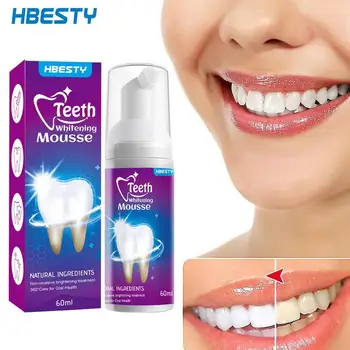 Мусс для отбеливания зубов 60 мл Пенка для Мусса Глубоко Очищает Десны От Пятен Эффективная Отбеливающая Зубная паста Защищает ваши Десны и 4