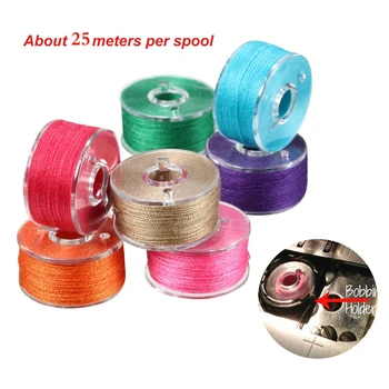 Набор швейных ниток 24 цвета 1000 ярдов Набор полиэфирных швейных ниток с 20 бобинами Нитки для ручного и машинного шитья DIY Craft 4