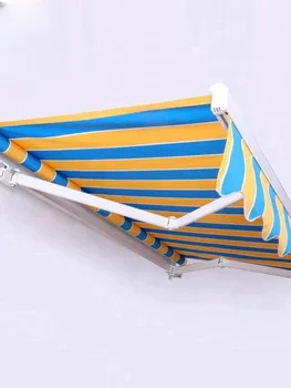 Наружный алюминиевый тент с ручным управлением или моторизованный, выдвижные тенты для зонтика 1