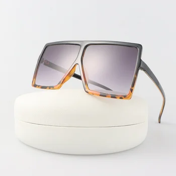 Негабаритные квадратные Солнцезащитные очки, Женские Брендовые дизайнерские Винтажные солнцезащитные Очки, Женская мода, Многоцветные прозрачные Солнцезащитные очки De Sol