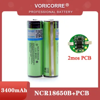 Новый оригинальный защищенный литий-ионный аккумулятор 18650 NCR18650B 3,7 В с печатной платой 3400 мАч Для использования в фонариках