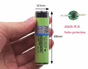 Новый оригинальный защищенный литий-ионный аккумулятор 18650 NCR18650B 3,7 В с печатной платой 3400 мАч Для использования в фонариках 2