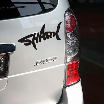 Новый стиль, 3 цвета, светоотражающая акула, забавные наклейки на заднее стекло, аксессуары для украшения всего кузова автомобиля 0