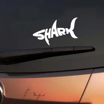 Новый стиль, 3 цвета, светоотражающая акула, забавные наклейки на заднее стекло, аксессуары для украшения всего кузова автомобиля 3