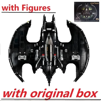 оригинальная коробка Super Heros 1989 Batwing Строительные блоки, кирпичи, игрушка, совместимая с 76161 серией космических кораблей, образование, День Рождения, Рождество
