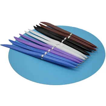 Офисные ручки с плоским ножом - Экспресс-ручки с открытой коробкой - Синие шариковые ручки в форме ножа 0,7 мм