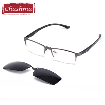 Очки с магнитным зажимом Chashma Поляризованные линзы Солнцезащитные очки в полурамке для Мужчин в спортивном стиле