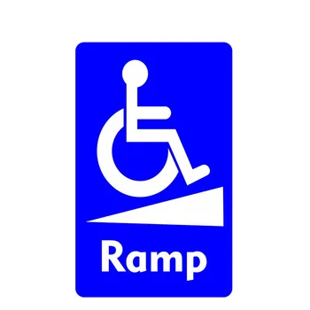 Пандус для инвалидных колясок, предупреждающий знак для инвалидов, водонепроницаемые автомобильные наклейки, украшение для литья под Давлением, виниловые водонепроницаемые наклейки, аксессуары