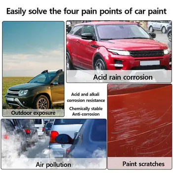 Покрытие Наногидрофобный слой жидкого покрытия для полировки краски Защищает автомобиль от царапин и износа Защищает поверхность краски вашего автомобиля 1