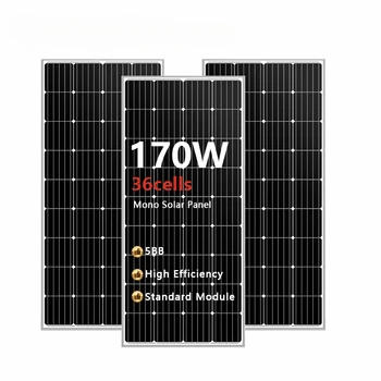 Полезная Качественная Моноблочная солнечная панель Мощностью 100 Вт 120 Вт 150 Вт 160 Вт 170 Вт-это 170-Ваттная Солнечная панель Panneau Solaire черного цвета