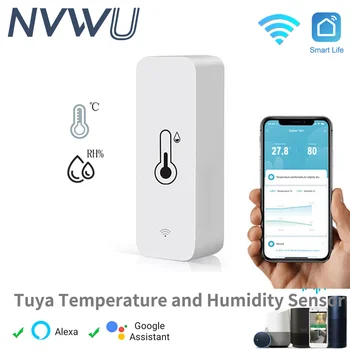 Приложение Tuya Smart с датчиком температуры и влажности, удаленный монитор для умного дома SmartLife, работа с Alexa Google Assistant WiFi