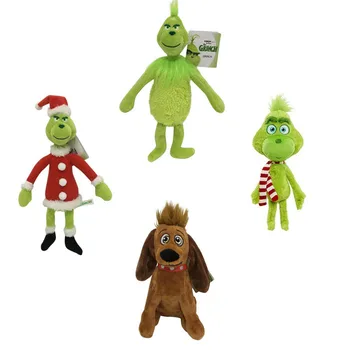 Рождественская плюшевая кукла-монстр с зелеными волосами, мягкие игрушки для детей, рождественские подарки