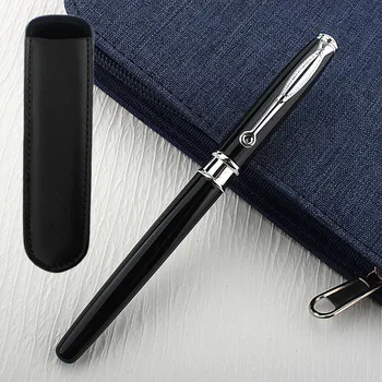 Роскошная качественная металлическая деловая офисная ручка-роллер со средним пером, новая 0