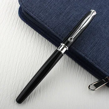 Роскошная качественная металлическая деловая офисная ручка-роллер со средним пером, новая 3