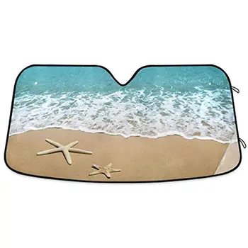Солнцезащитные козырьки на лобовом стекле автомобиля Starfish Beach Блокируют ультрафиолетовые лучи, солнцезащитный козырек, складной солнцезащитный отражатель для охлаждения вашего автомобиля
