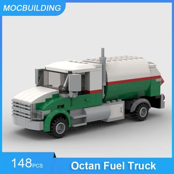 Строительные блоки MOC Octan Модель бензовоза DIY Сборка Кирпичей Городской Транспорт Развивающие творческие игрушки Подарки для детей 148 шт.
