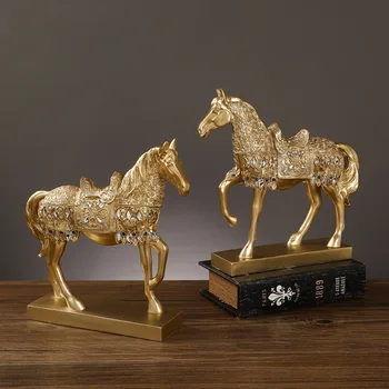Счастливые украшения лошадь к успеху праздничные подарки модель домашнего крыльца украшение комнаты офиса
