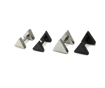 Треугольные серьги-гвоздики из титановой стали серьги из нержавеющей стали 5 мм 7 мм 50 шт./лот