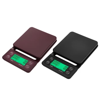 Цифровые Кофейные весы для Переливной кофеварки Перезаряжаемые Кофейные весы с таймером Кухонные весы для выпечки ABS