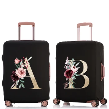 Чехол для багажа с золотыми буквами, более толстый эластичный чехол для чемодана, защитный чехол для чемодана, 18 
