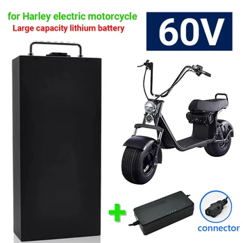 Электрический автомобиль Harley Литиевая батарея Водонепроницаемый Аккумулятор 18650 60V 100Ah для Двухколесного Складного Электрического скутера Citycoco Велосипед 1