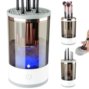 Электрический очиститель кистей для макияжа, Автоматический очиститель косметических щеток для всех размеров, набор кистей для чистки, Зарядка через USB, Кисти для макияжа
