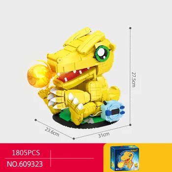 Японский Мультфильм Цифровые Монстры Строительный блок Agumon Сборка Модели Digimon Bricks Игрушка Со светом Коллекция подарков для детей